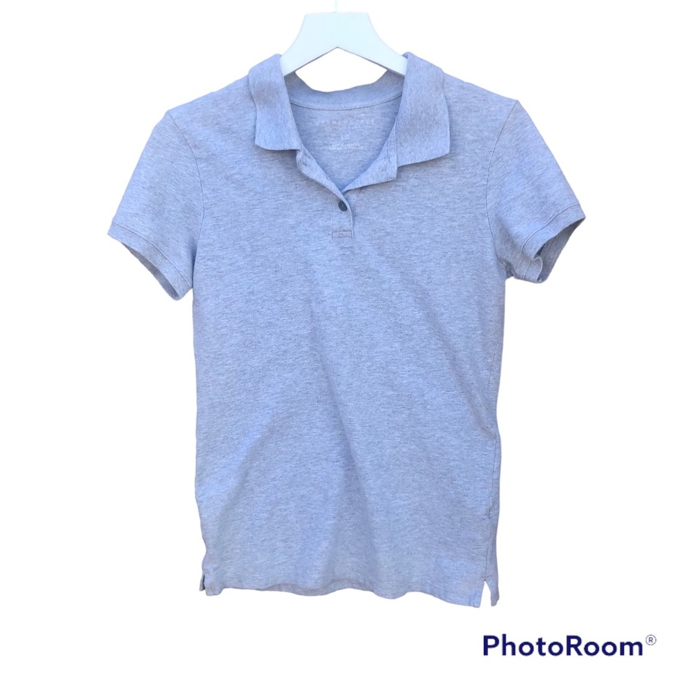 Aeropostale Polo Shirt Light Gray Short Sleeve School Uniform